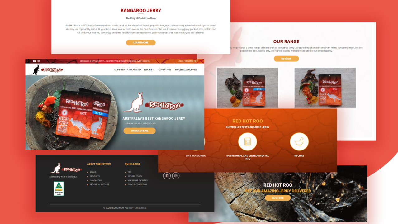 Red hotroo Template design